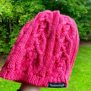 Brand New! Hot Pink Spacecraft Knit Beanie